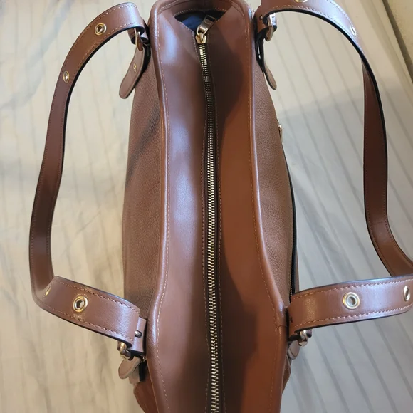 Coach Brown Leather Tote Bag - Picture 12 of 16